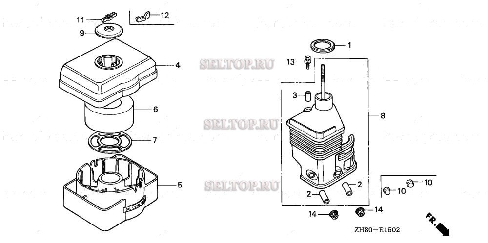Воздушный фильтр (3) для Honda GX160K1 QA