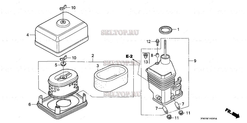 Воздушный фильтр (1) для Honda GX160K1 QCB2/B