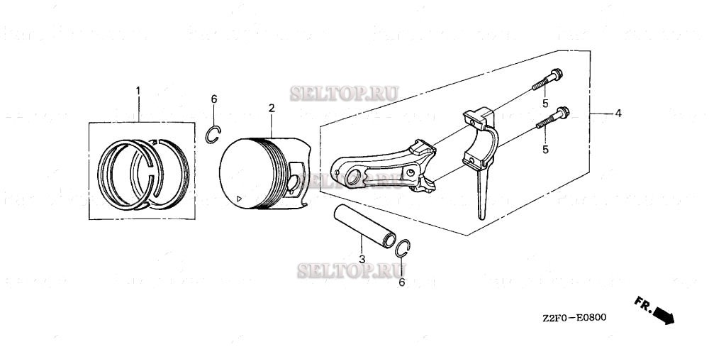 Поршень для Honda GX160K1 QCB2/B