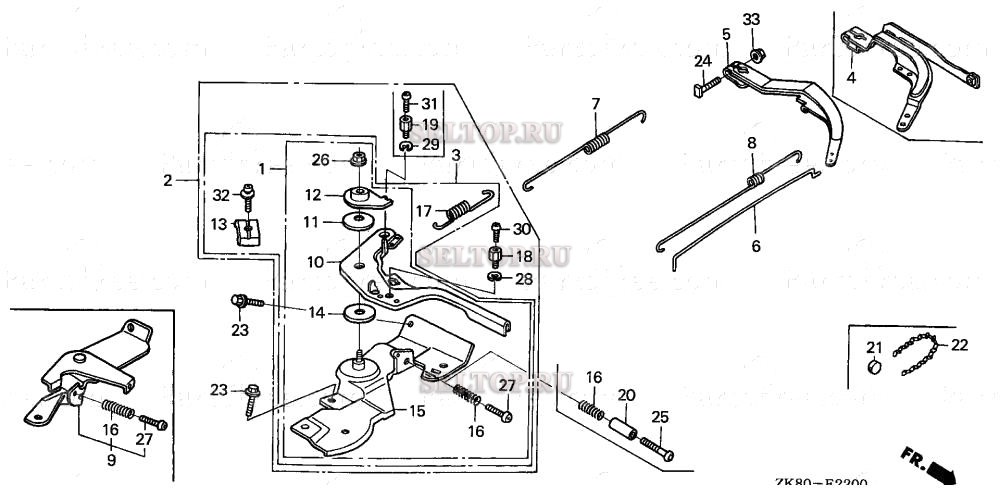 Управление (1) для Honda GX160K1 QGR2/A
