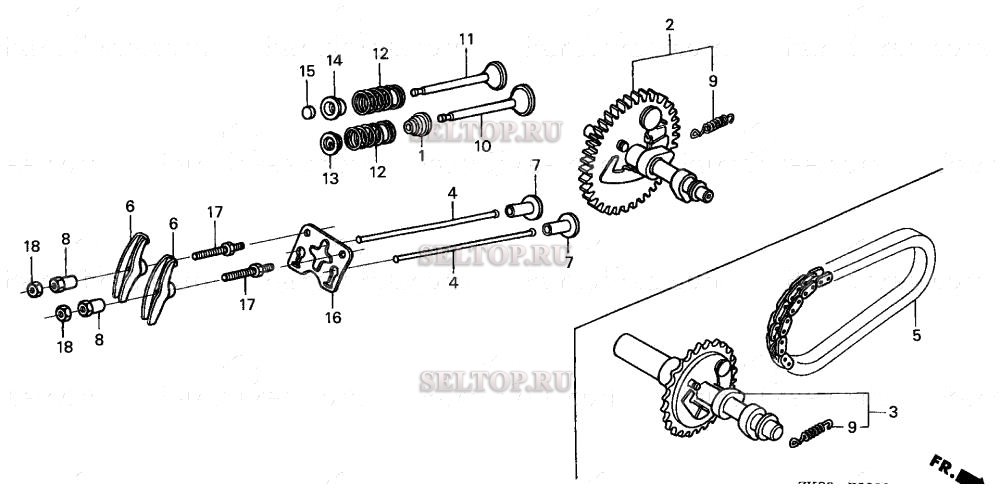 Распредвал для Honda GX160K1 QS2/A