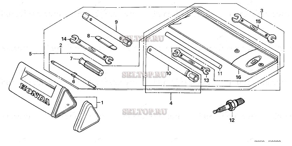 Инструмент для Honda GX160K1 QXC9/B