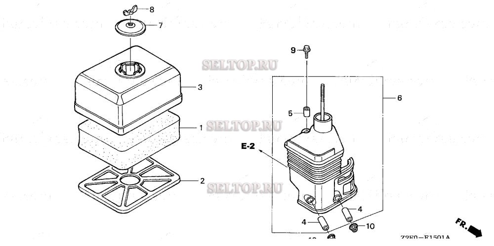 Воздушный фильтр (2) для Honda GX160K1 R1/A