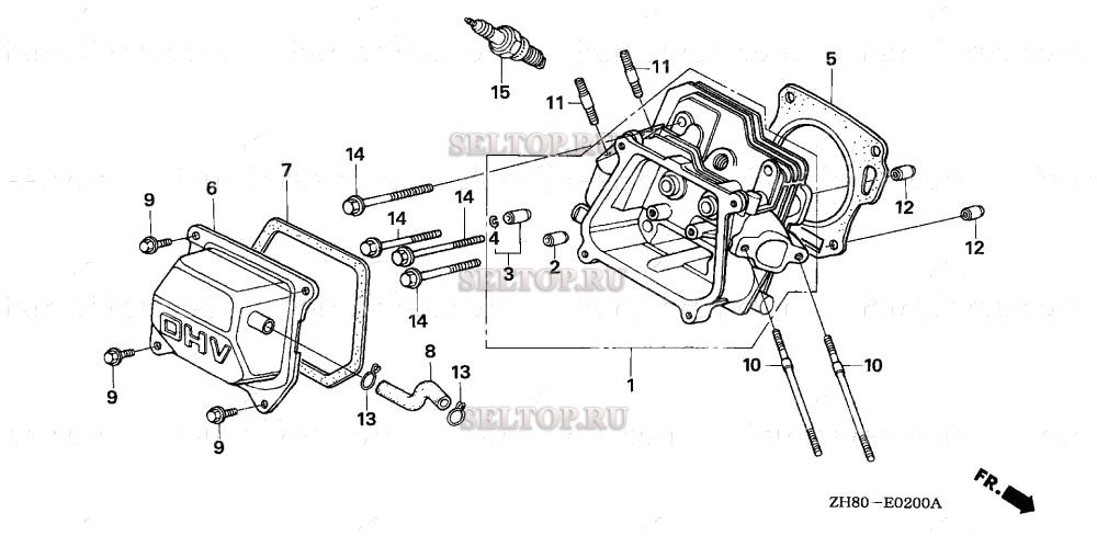 Головка цилиндра для Honda GX160K1 TX