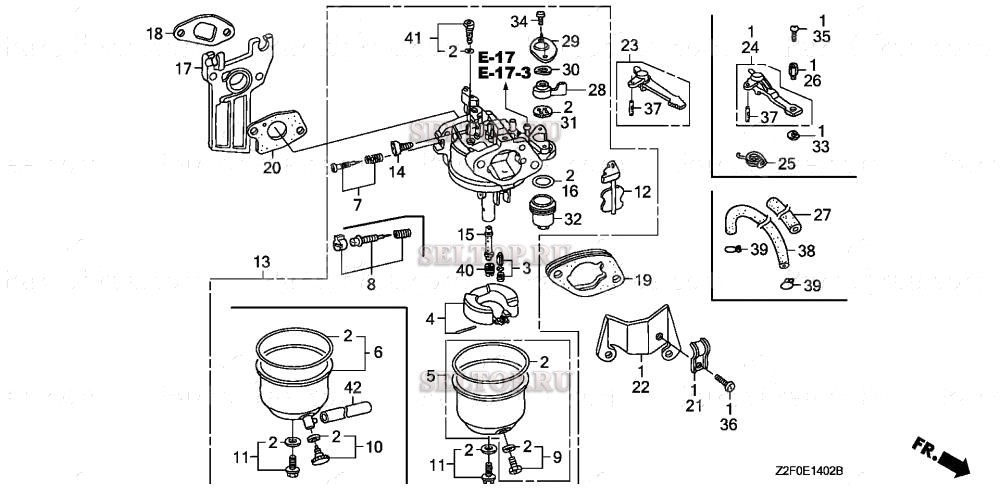 Карбюратор (3) для Honda GX160K1 VW12/B