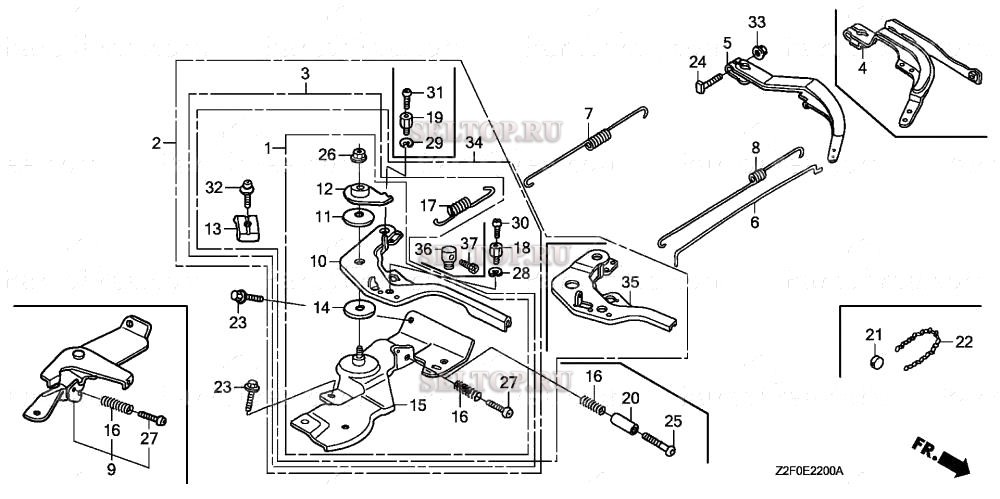 Управление (1) для Honda GX160K1 VX2/B