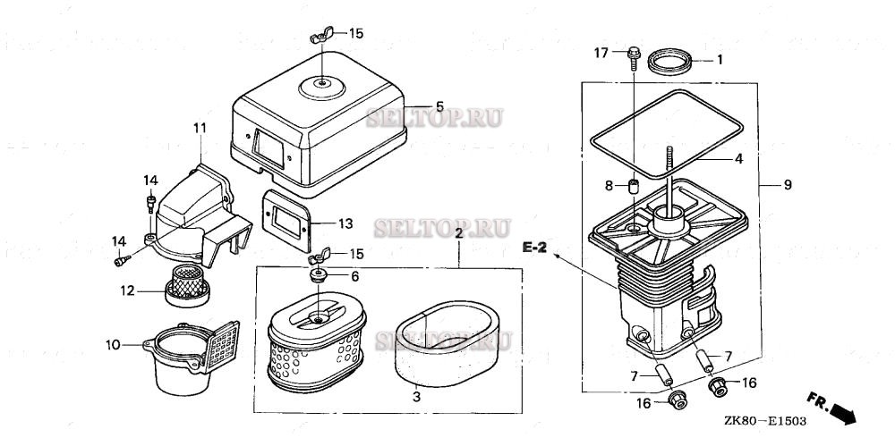 Воздушный фильтр (4) для Honda GX160K1 W1