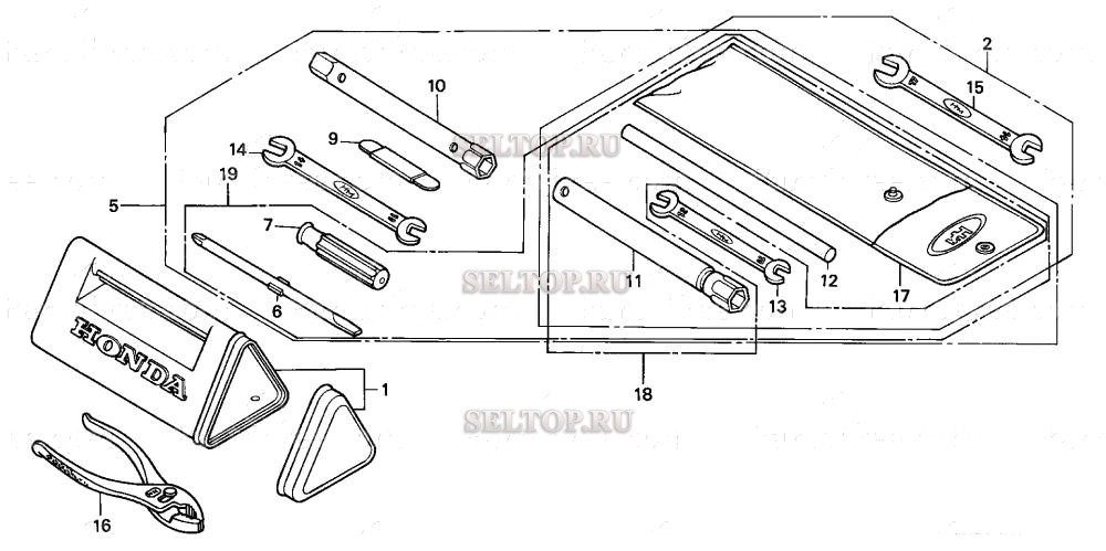 Инструмент для Honda GX160K1 WKT2