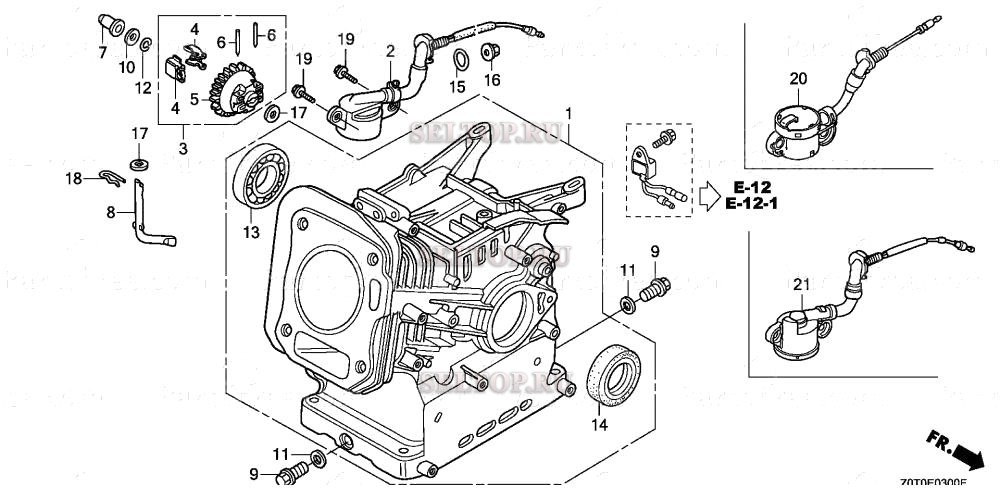 Схема двигателя honda gx 160