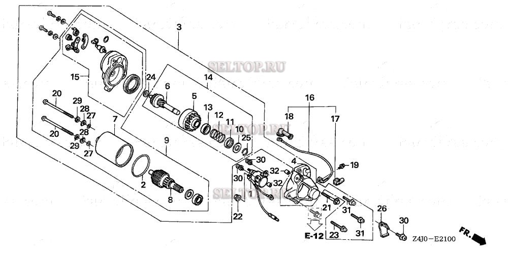 Стартер для Honda GX160U1 HXE8