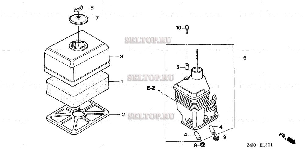 Воздушный фильтр (2) для Honda GX160U1 LSJ4