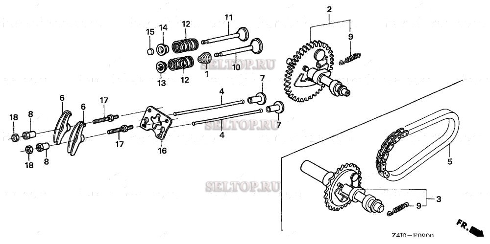 Распредвал для Honda GX160U1 NDM4