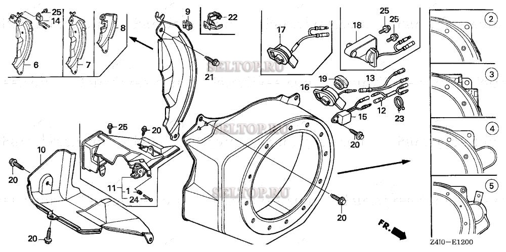 Кожух вентилятора для Honda GX160U1 PXU