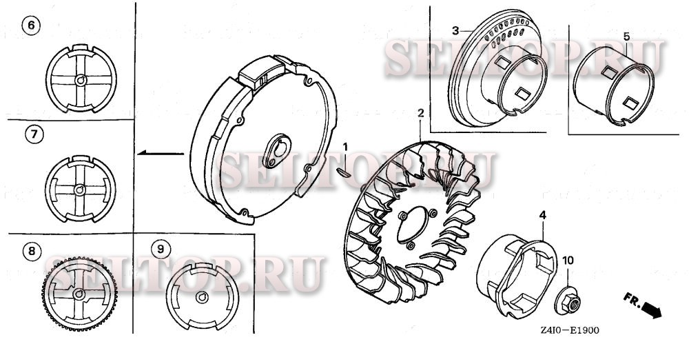 Маховик для Honda GX160U1 SX7