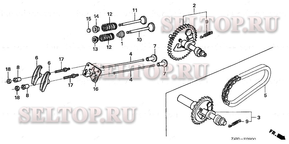 Распредвал для Honda GX160U1 VSD1