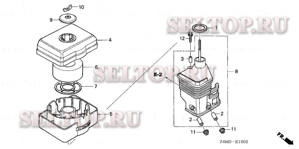Воздушный фильтр (3) для Honda GX160UT1 QA26