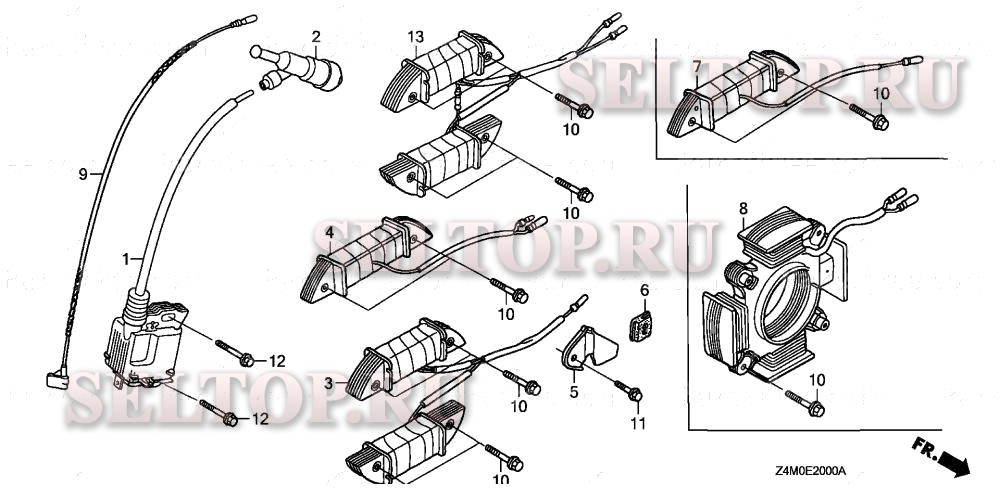 Катушка зажигания для Honda GX160UT1 QGR9