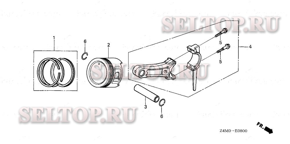 Поршень для Honda GX160UT1 QHQ4