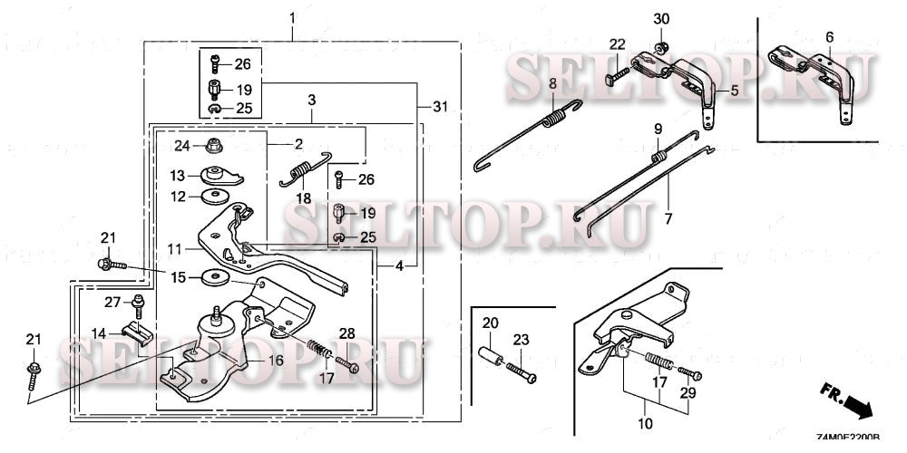 Управление для Honda GX160UT1 QHQU