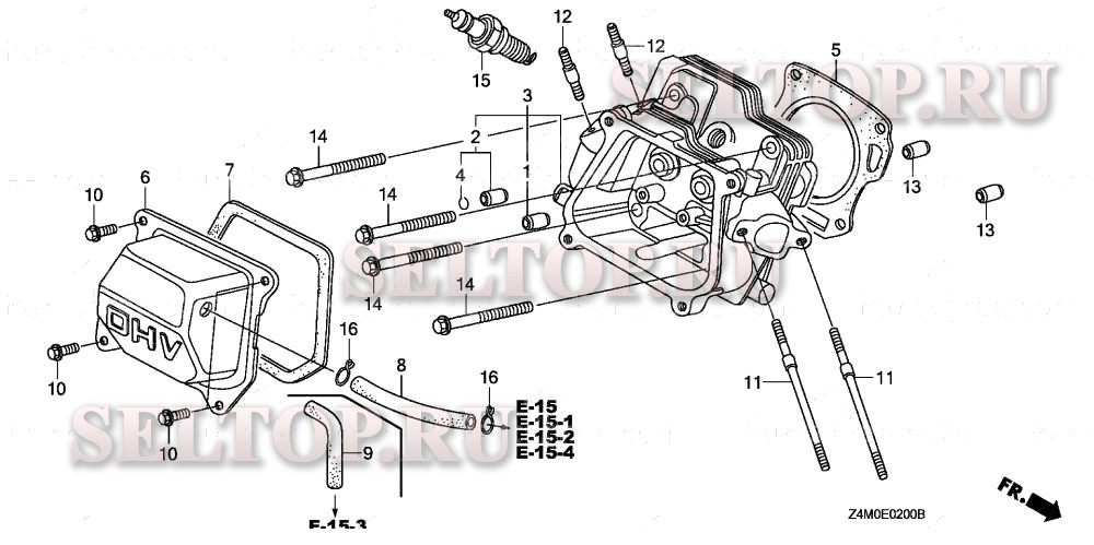 Головка цилиндра для Honda GX160UT1 VPMN