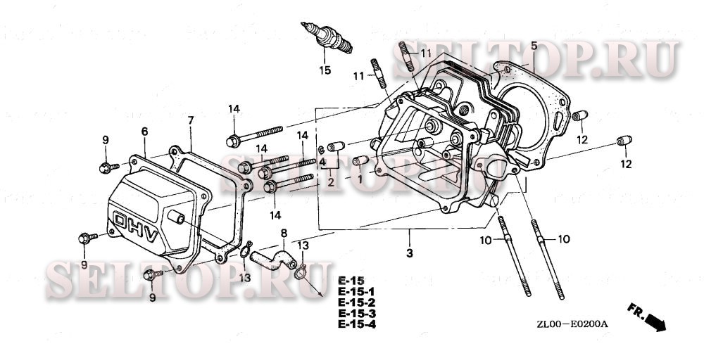 Головка цилиндра для Honda GX200 HXQ