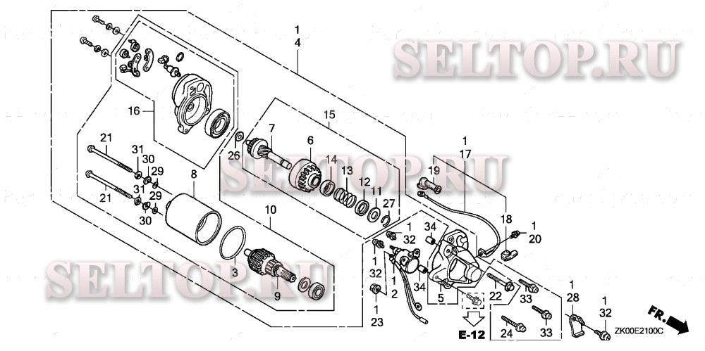 Стартер для Honda GX200 QTP2/A
