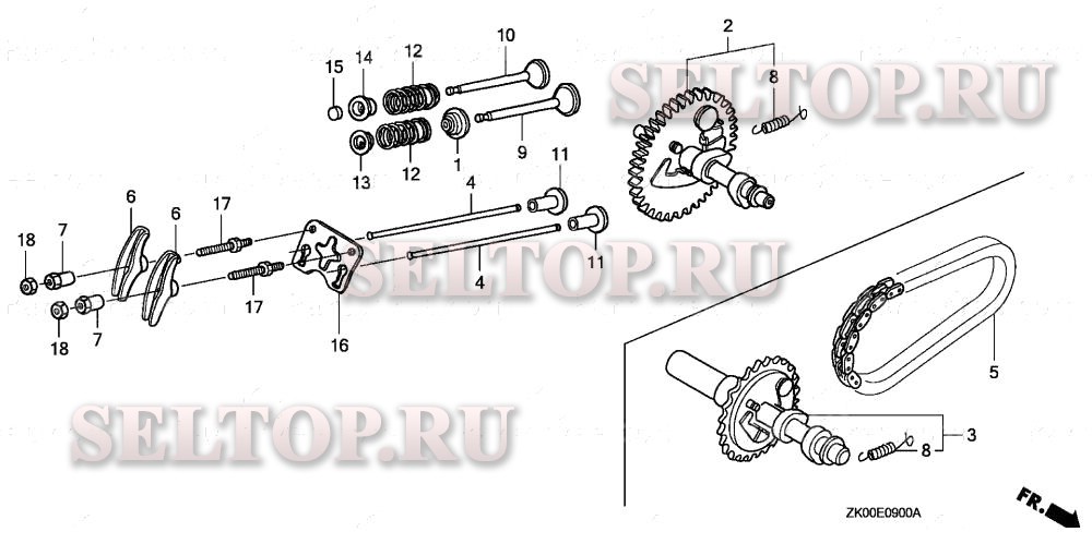 Распредвал для Honda GX200 QXE2/A