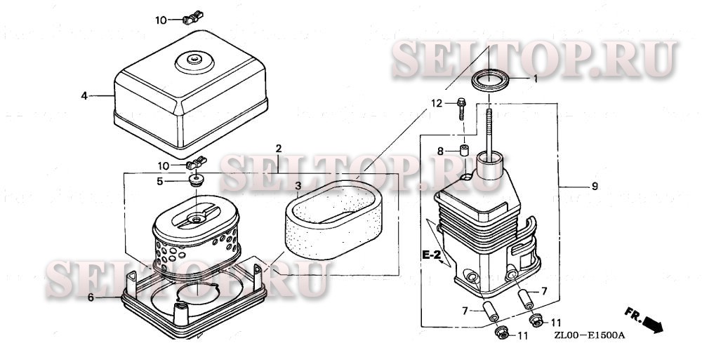 Воздушный фильтр (dual) для Honda GX200 QXF2