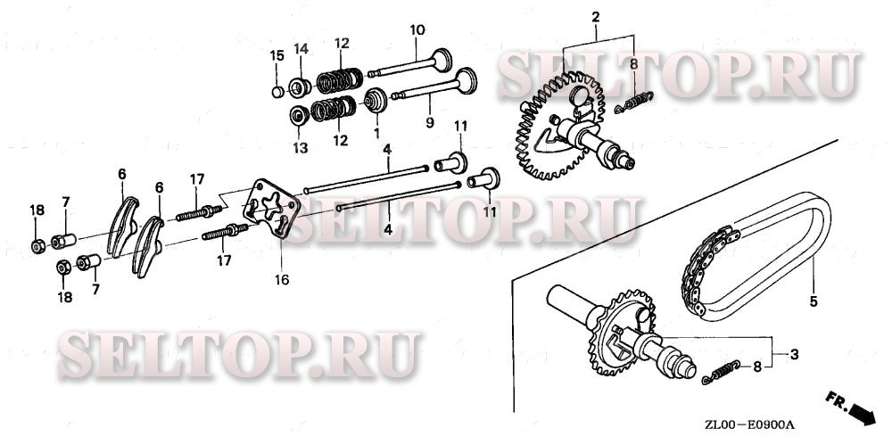 Распредвал для Honda GX200 RHA2