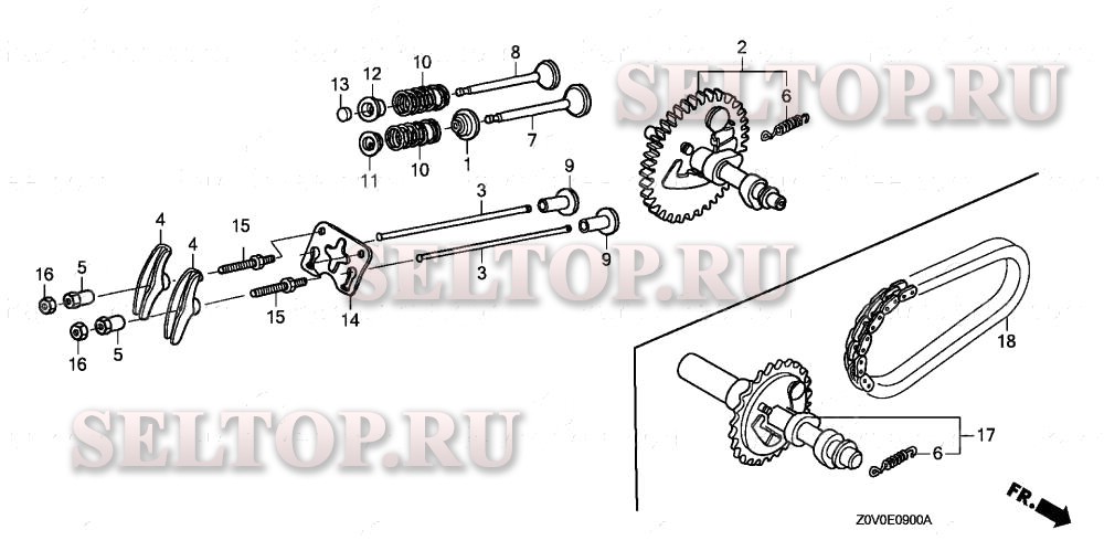 Распредвал для Honda GX200T VGG2
