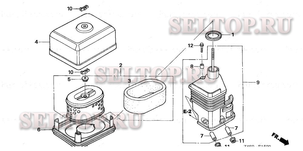 Воздушный фильтр (dual) для Honda GX200U RHQ4