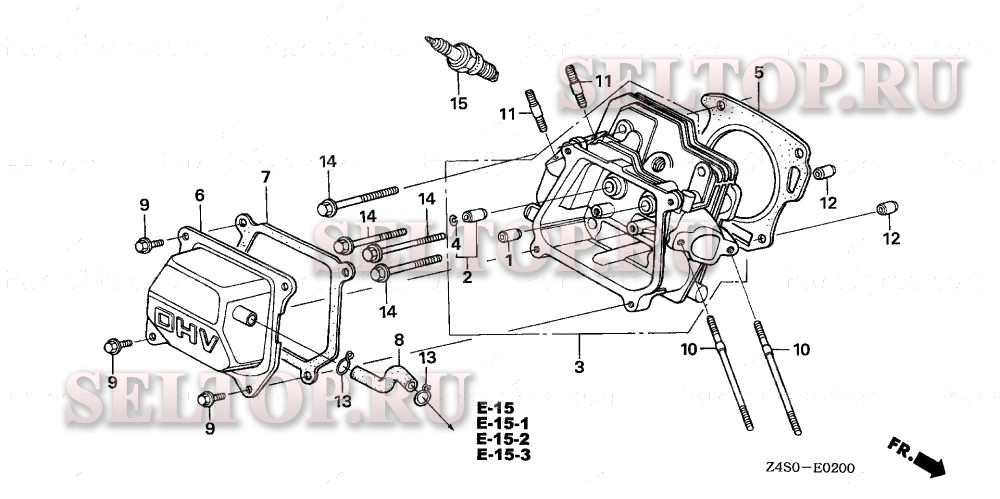 Головка цилиндра для Honda GX200U SXE4