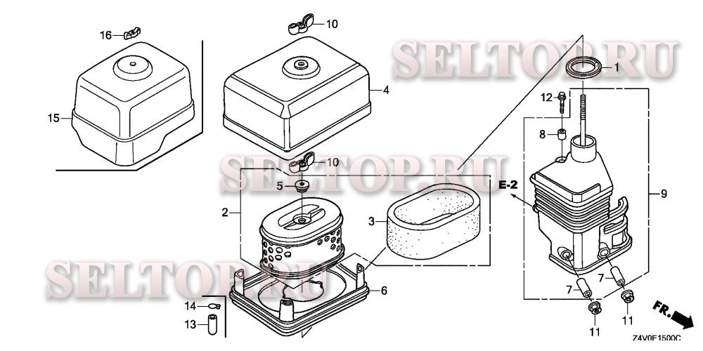 Воздушный фильтр (dual) для Honda GX200UT2 PXM1