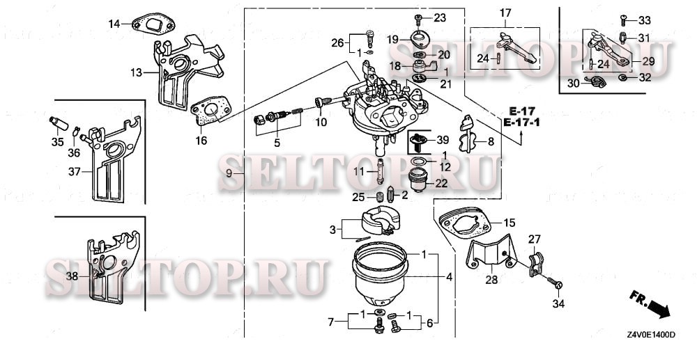 Карбюратор (1) для Honda GX200UT2 QXE2