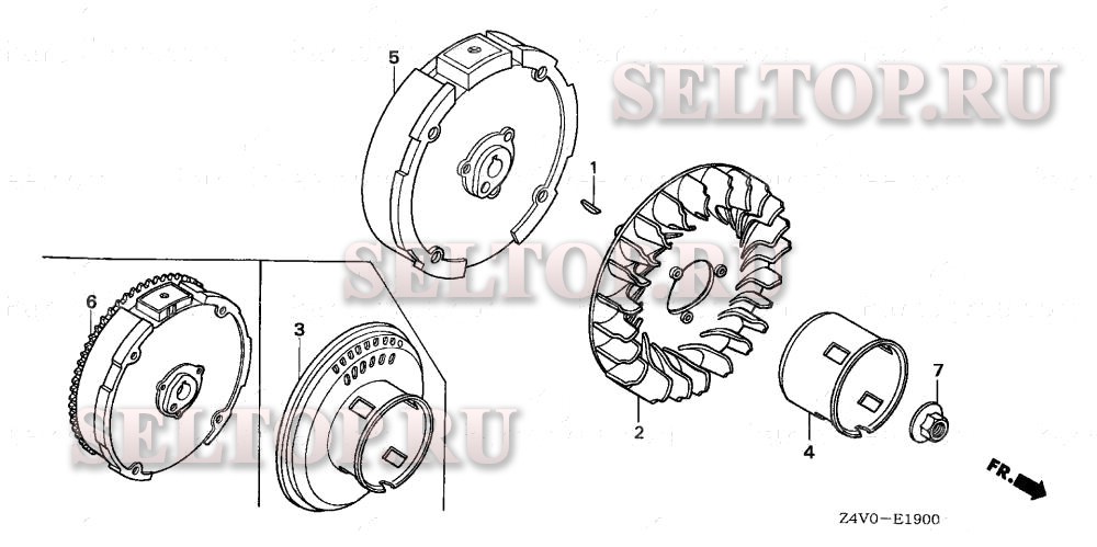 Маховик для Honda GX200UT2 SXW9