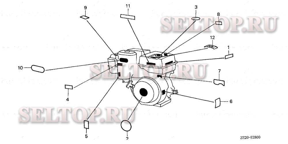 Этикетка для Honda GX240 HA