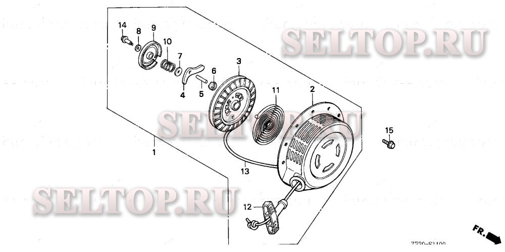 Ручной стартер для Honda GX240 PA