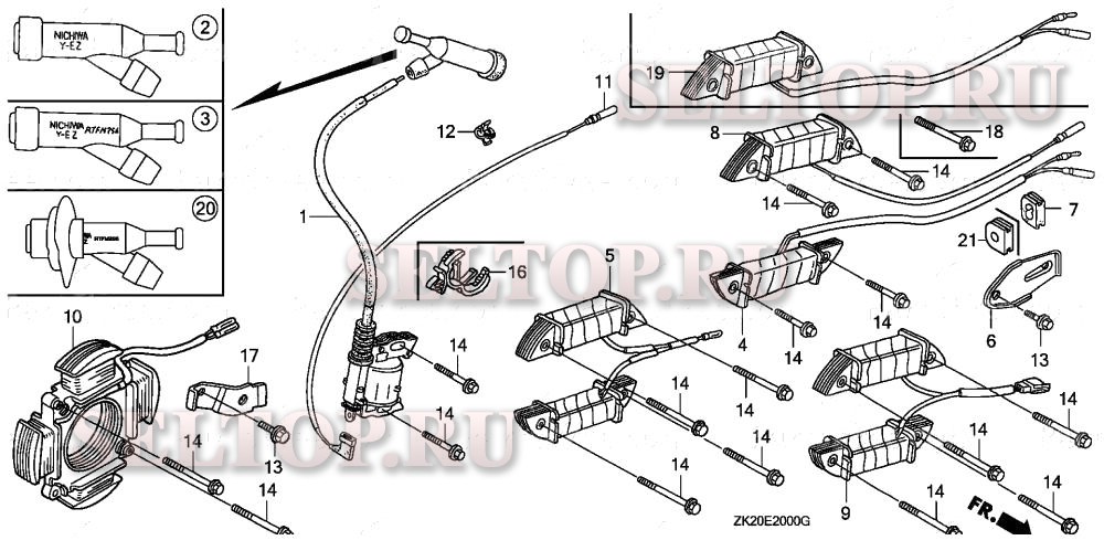 Катушка зажигания для Honda GX240K1 QAB2/A