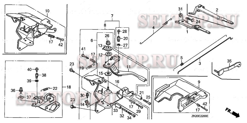 Управление для Honda GX240K1 QAE2