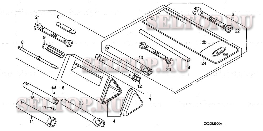 Инструмент (1) для Honda GX240K1 QMX2