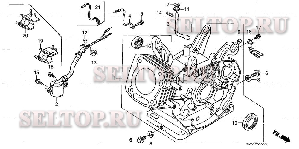Цилиндр для Honda GX240K1 QTC2/A
