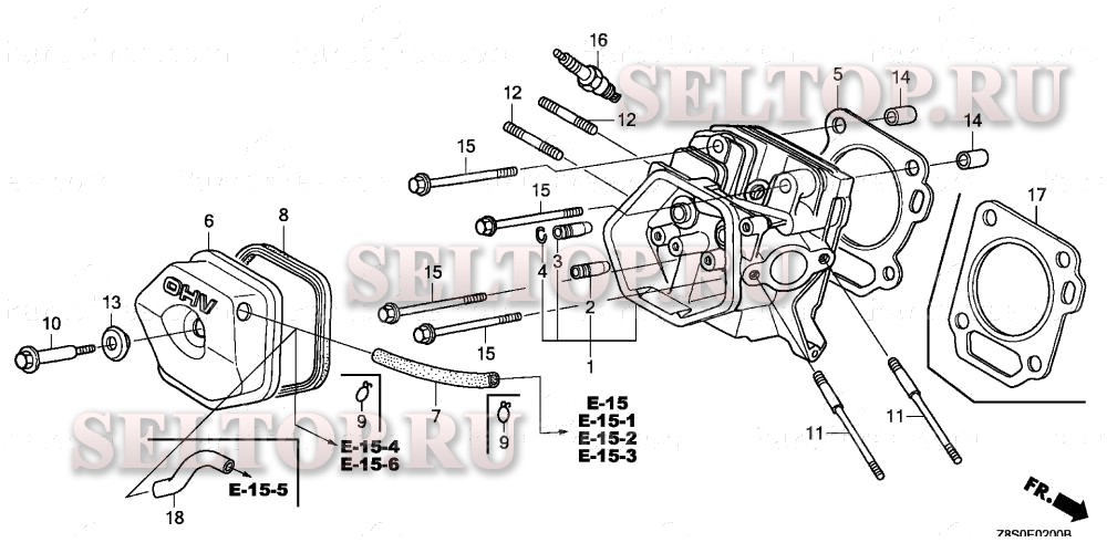 Головка цилиндра для Honda GX240RT2 VMT2