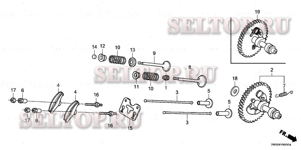 Распредвал для Honda GX240RT2 VWS
