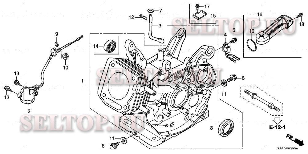 Блок цилиндров для Honda GX240RT2 VWS