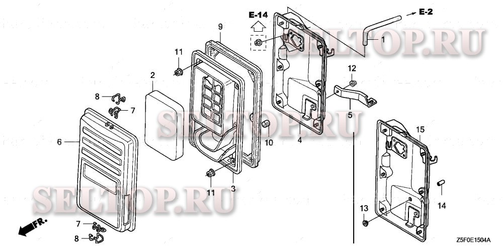 Воздушный фильтр (5) для Honda GX240U1 ED2