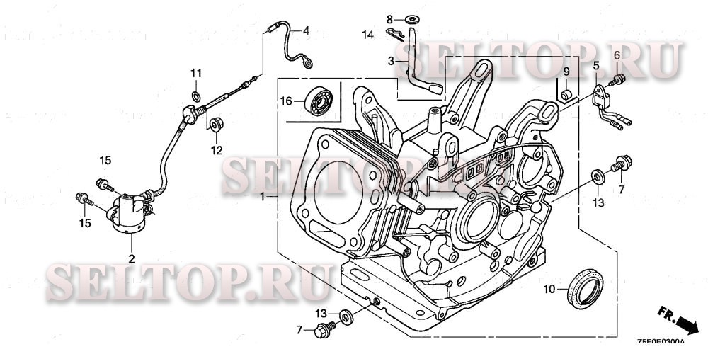 Блок цилиндров для Honda GX240U1 ED2