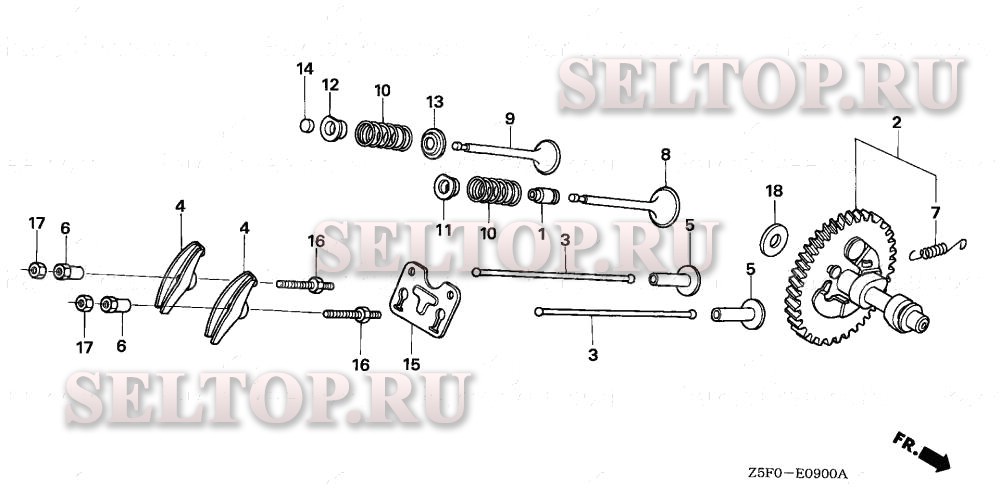 Распредвал для Honda GX240U1 VH12