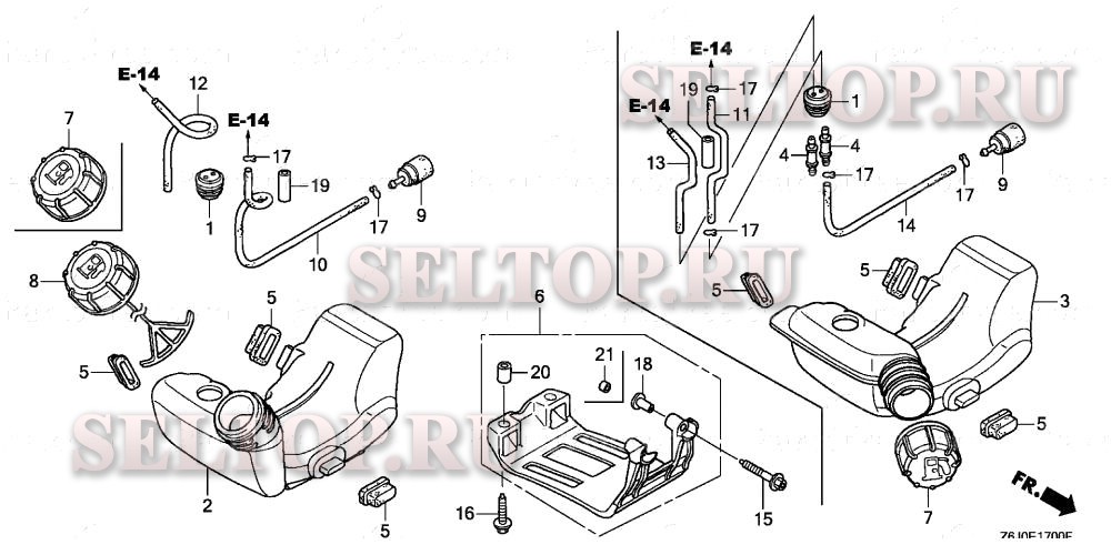 Топливный бак для Honda GX25NT SMTD