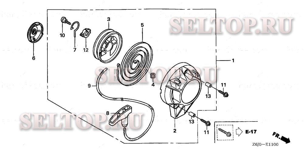 Ручной стартер для Honda GX25NT SMTD