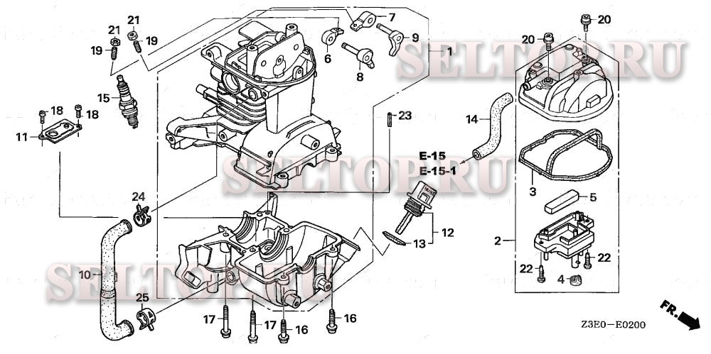 Комплект картера для Honda GX25T HUT